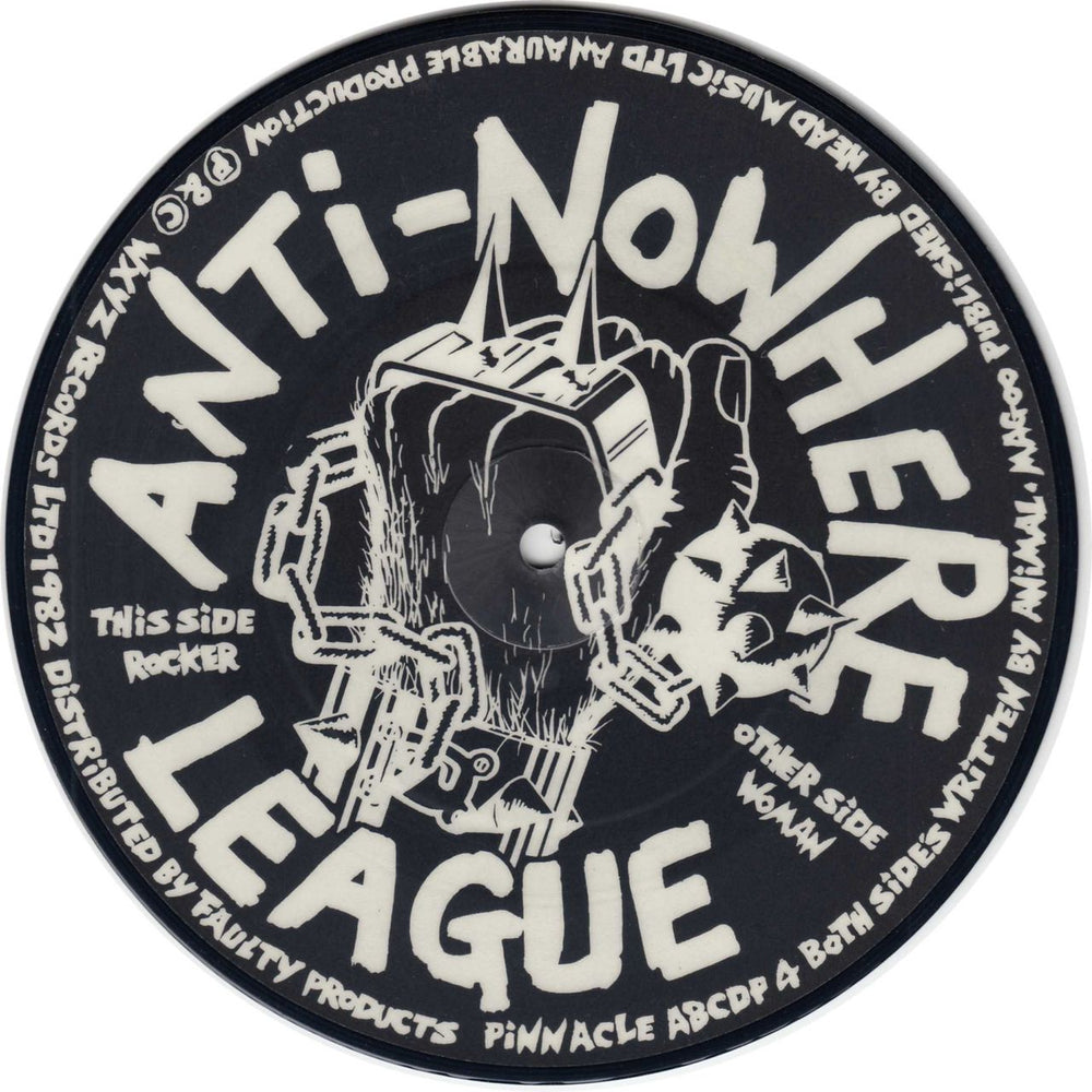 Anti-Nowhere League Woman UK 7" vinyl picture disc (7 inch picture disc single) A-N7PWO93938