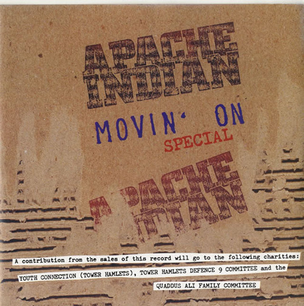 Apache Indian Movin' On UK 7" vinyl single (7 inch record / 45) IS580