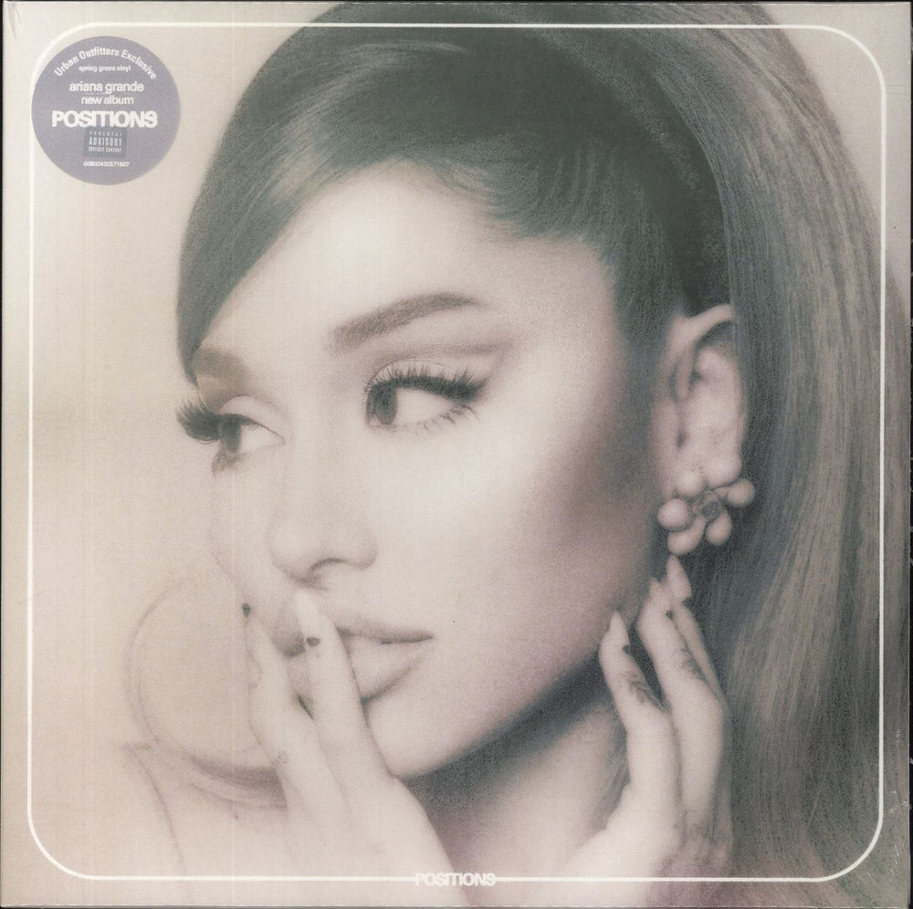 Ariana Grande Positions - Green Vinyl - Sealed UK vinyl LP album (LP record) 00602435571607