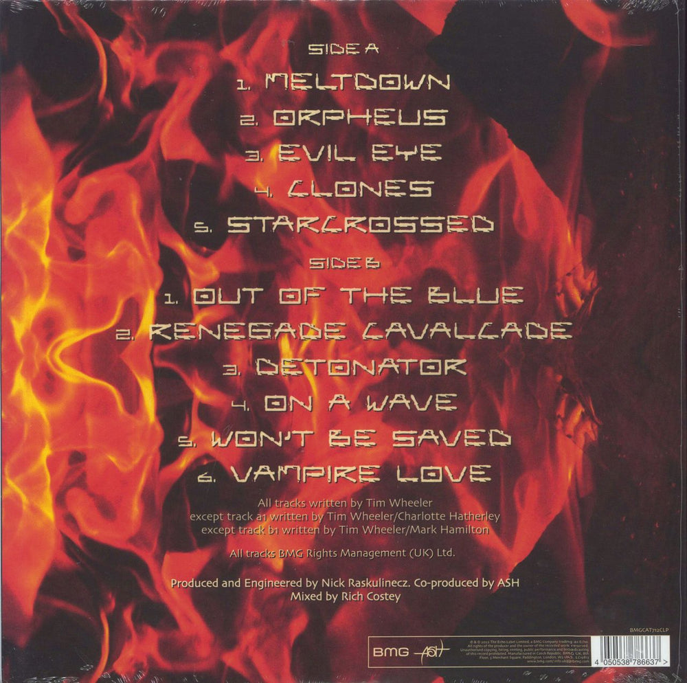 Ash Meltdown - Orange & Black Splatter Vinyl UK vinyl LP album (LP record) 4050538786637