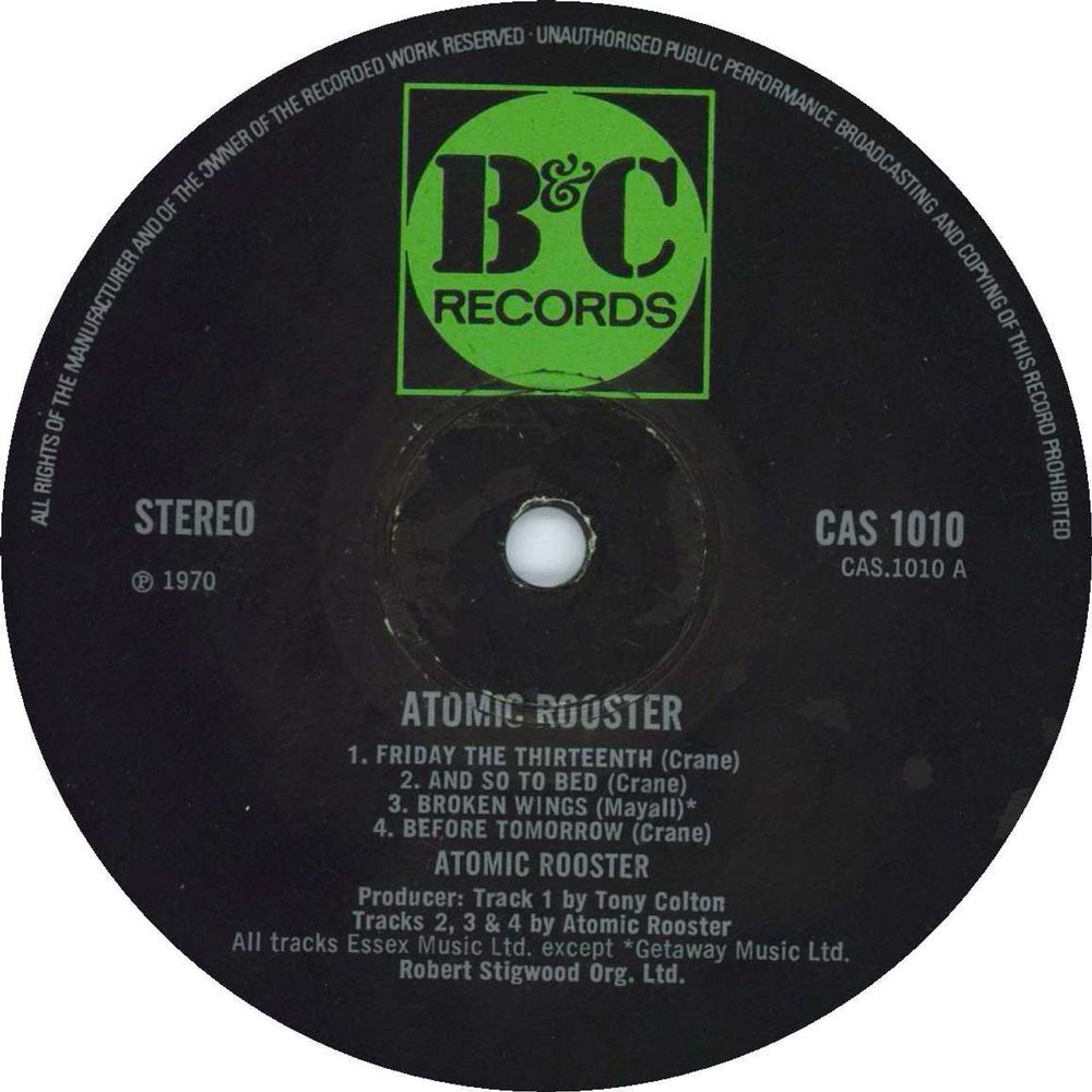 Atomic Rooster Atomic Rooster - 1st - EX UK vinyl LP album (LP record) ATMLPAT583996