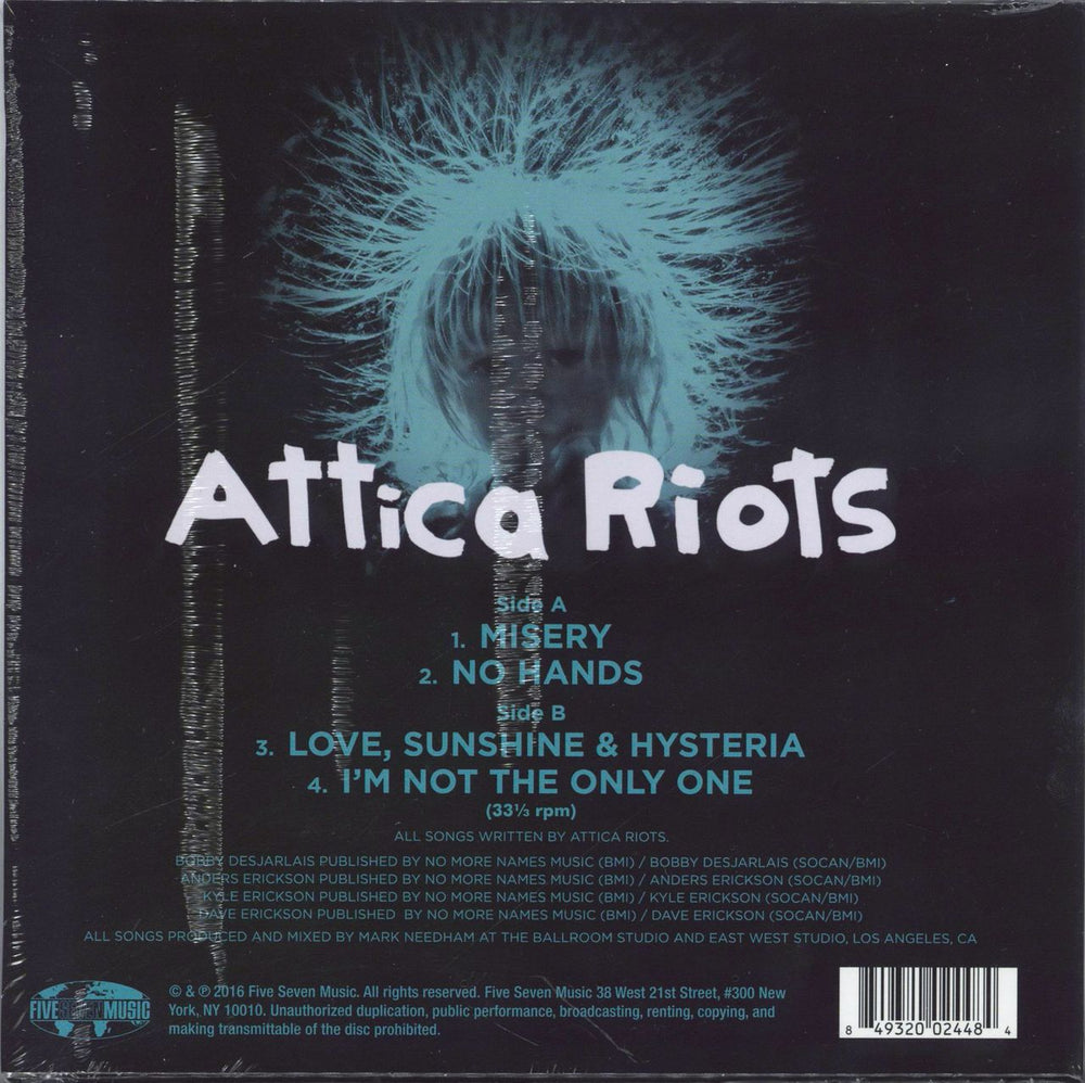 Attica Riots Attica Riots EP - Sealed US 7" vinyl single (7 inch record / 45) 849320024484