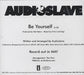 Audioslave Be Yourself US Promo CD-R acetate CD-R ACETATE