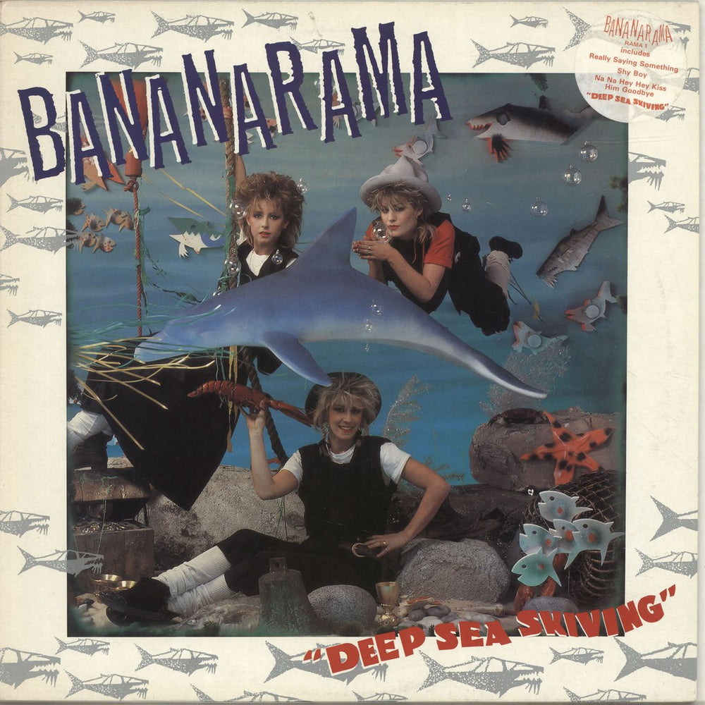 Bananarama Deep Sea Skiving - Stickered Sleeve UK vinyl LP album (LP record) RAMA1