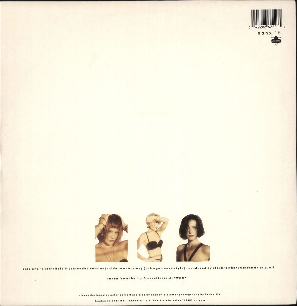 Bananarama I Can't Help It UK 12" vinyl single (12 inch record / Maxi-single) 042288622215