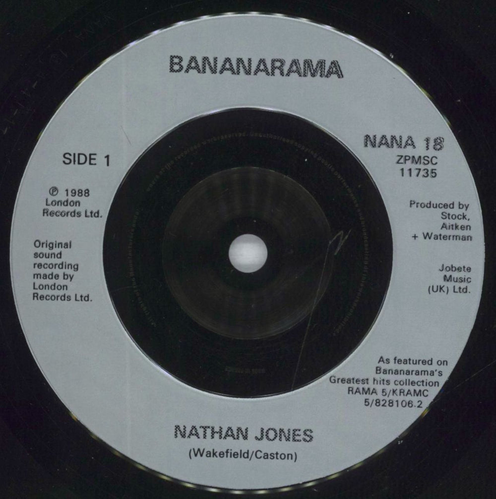 Bananarama Nathan Jones UK 7" vinyl single (7 inch record / 45) BAN07NA819615