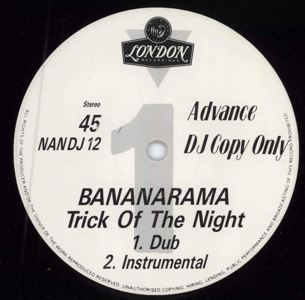 Bananarama Trick Of The Night UK Promo 12" vinyl single (12 inch record / Maxi-single) BAN12TR103686