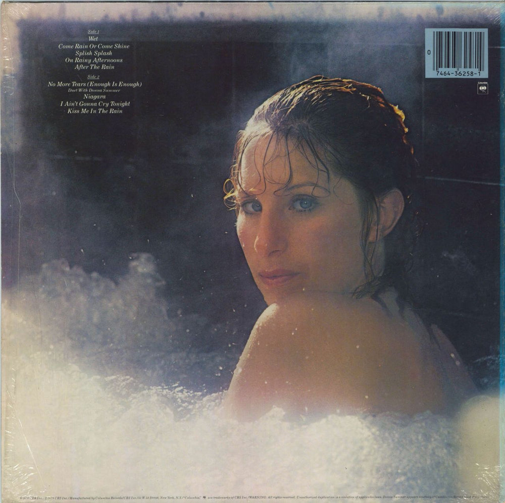 Barbra Streisand Wet - Stickered Shrink US vinyl LP album (LP record)