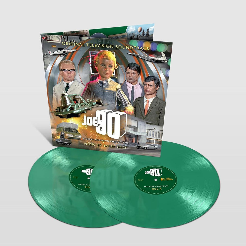 Barry Gray Joe 90 Original Television Soundtrack - Jet Car Green Vinyl UK 2-LP vinyl record set (Double LP Album) SILLP1721
