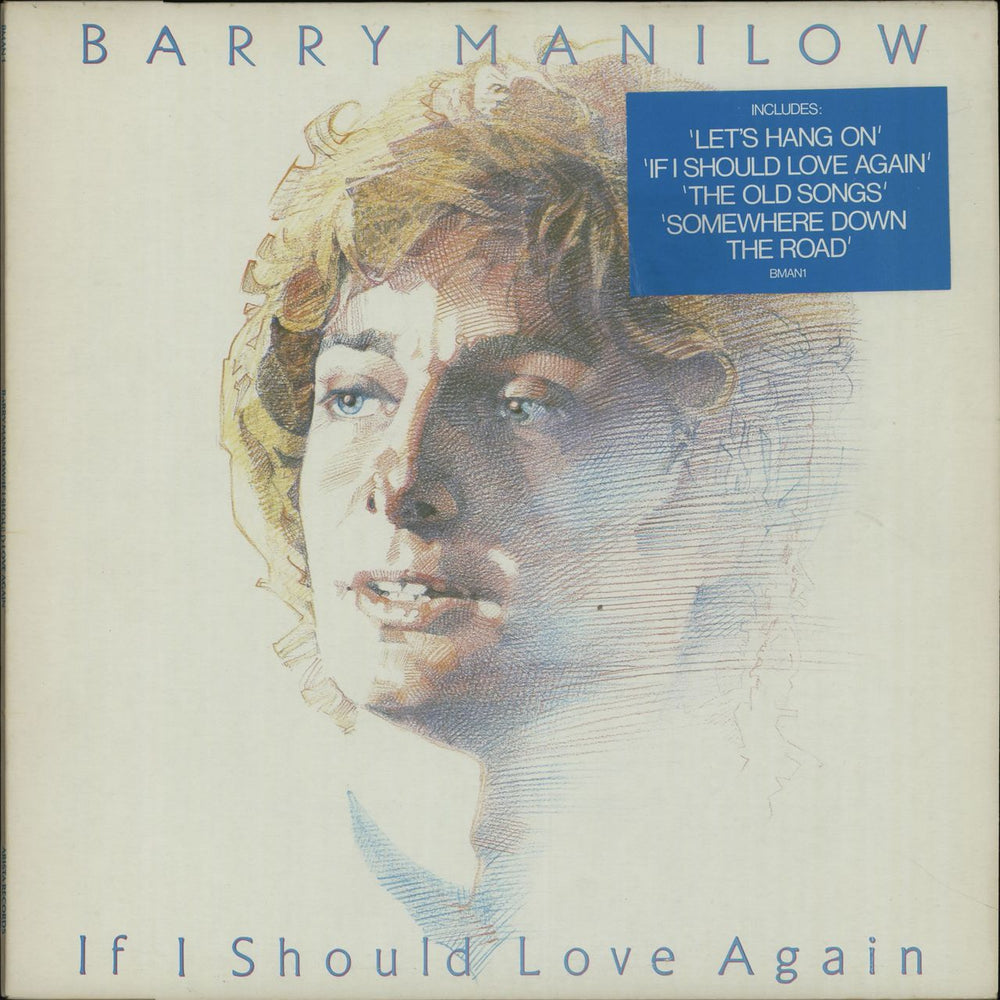 Barry Manilow If I Should Love Again - Hype Stickered UK vinyl LP album (LP record) BMAN1