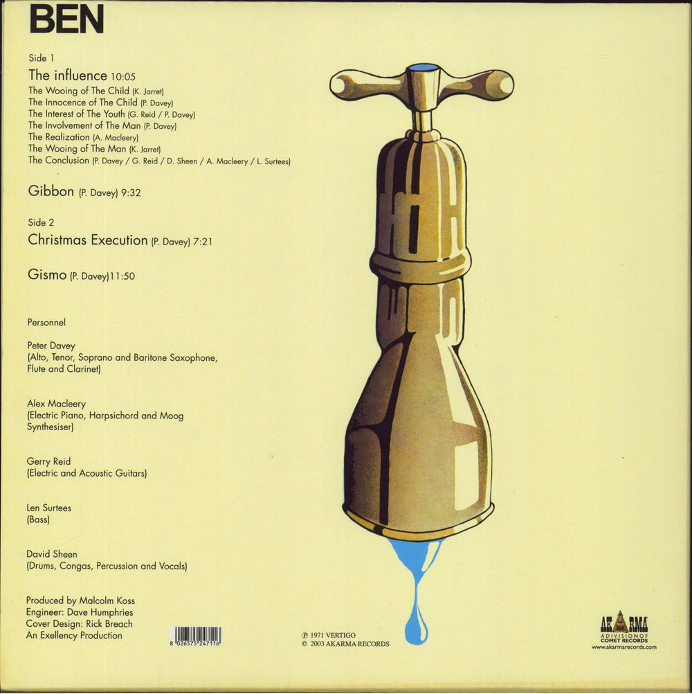 Ben Ben Italian vinyl LP album (LP record) 8026575247116