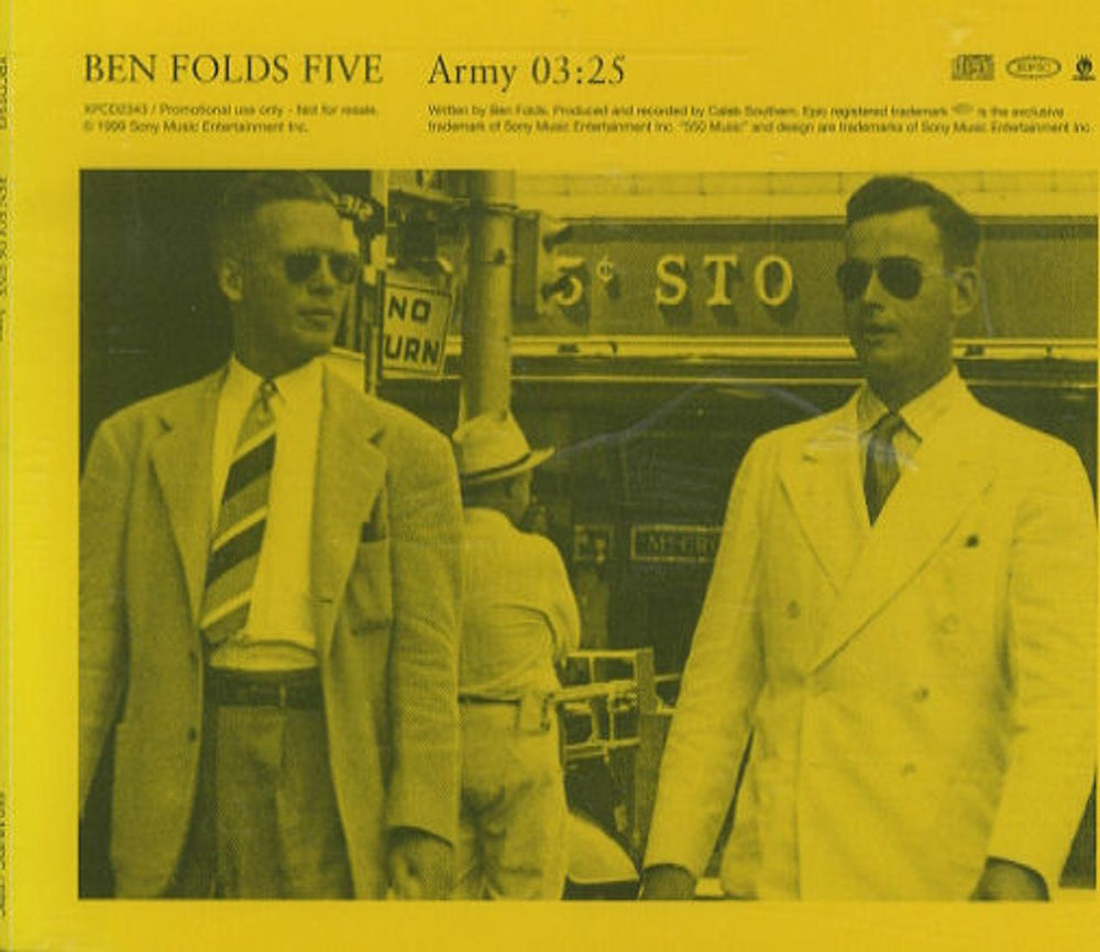 Ben Folds Five Army UK Promo CD single (CD5 / 5") XPCD2343