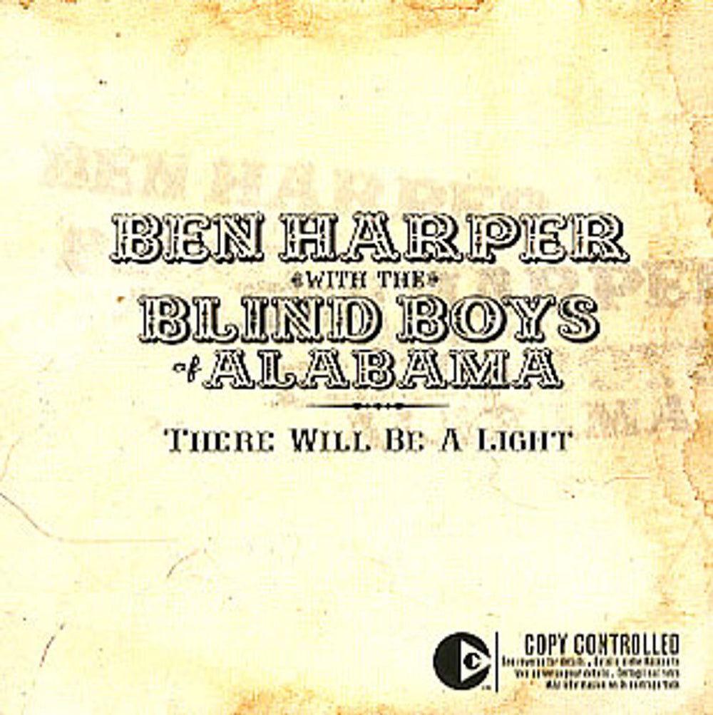Ben Harper There Will Be A Light US Promo CD album (CDLP) 18694-2
