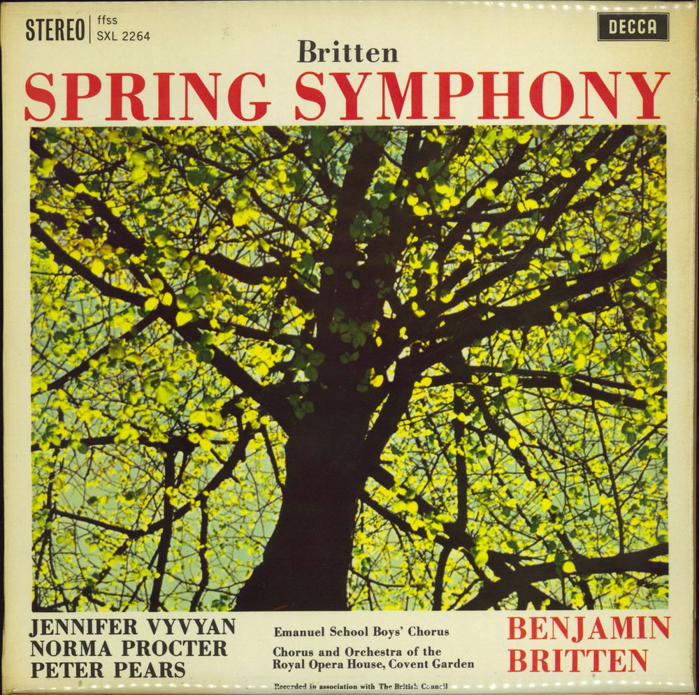 Benjamin Britten Spring Symphony - 2nd UK vinyl LP album (LP record) SXL2264