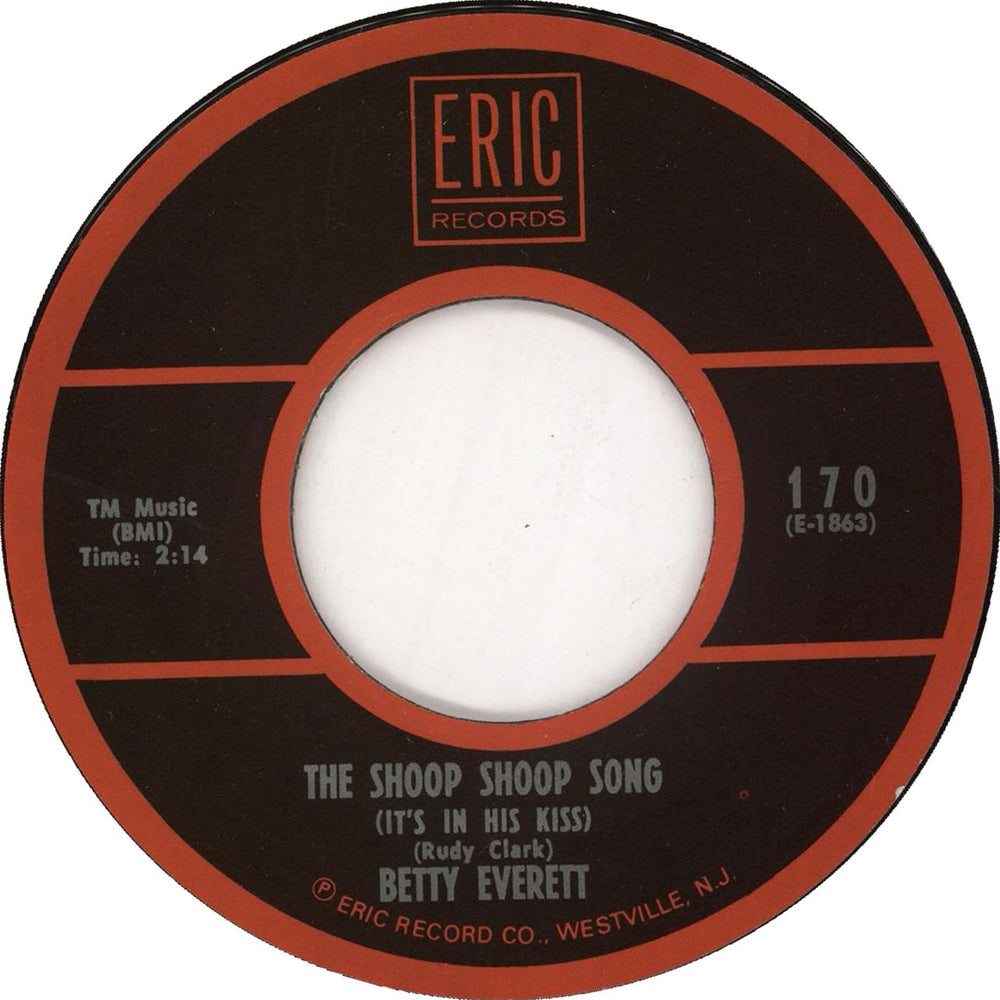 Betty Everett The Shoop Shoop Song (It's In His Kiss) US 7" vinyl single (7 inch record / 45) 170