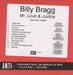 Billy Bragg Mr Love & Justice US Promo CD-R acetate CD-R ACETATE