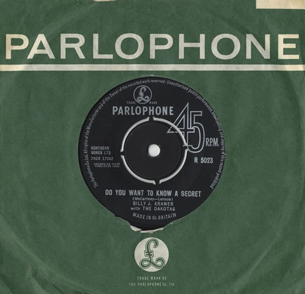 Billy J. Kramer & The Dakotas Do You Want To Know A Secret - 1st UK 7" vinyl single (7 inch record / 45) R5023