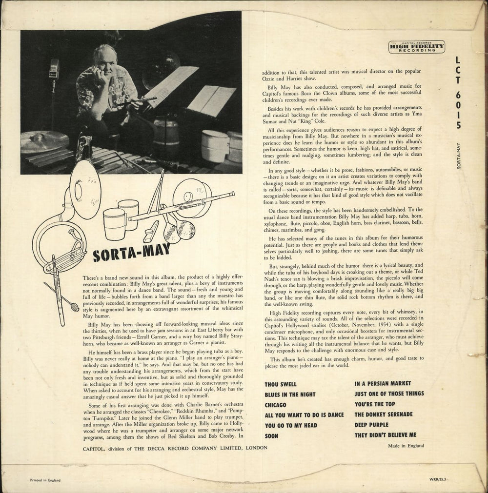 Billy May Sorta-May UK vinyl LP album (LP record)