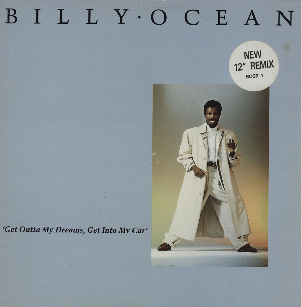 Billy Ocean Get Outta My Dreams, Get Into My Car - P/S UK 12" vinyl single (12 inch record / Maxi-single) BOSR1