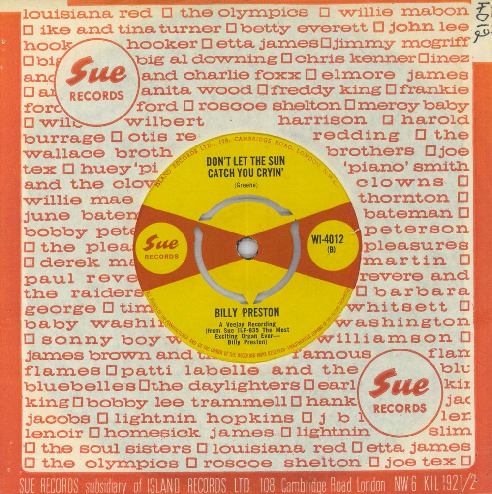 Billy Preston Billy's Bag - WOL UK 7" vinyl single (7 inch record / 45)