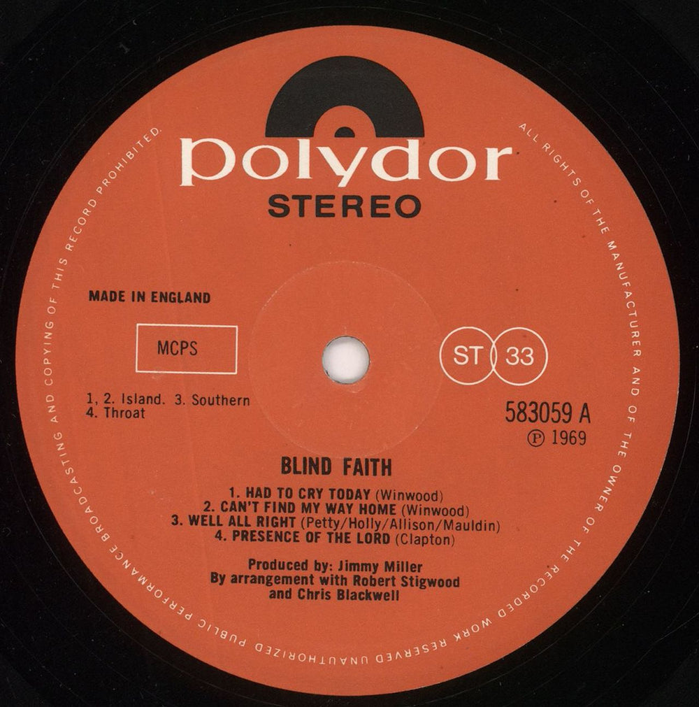 Blind Faith Blind Faith - 2nd - EX UK vinyl LP album (LP record) B-FLPBL739672