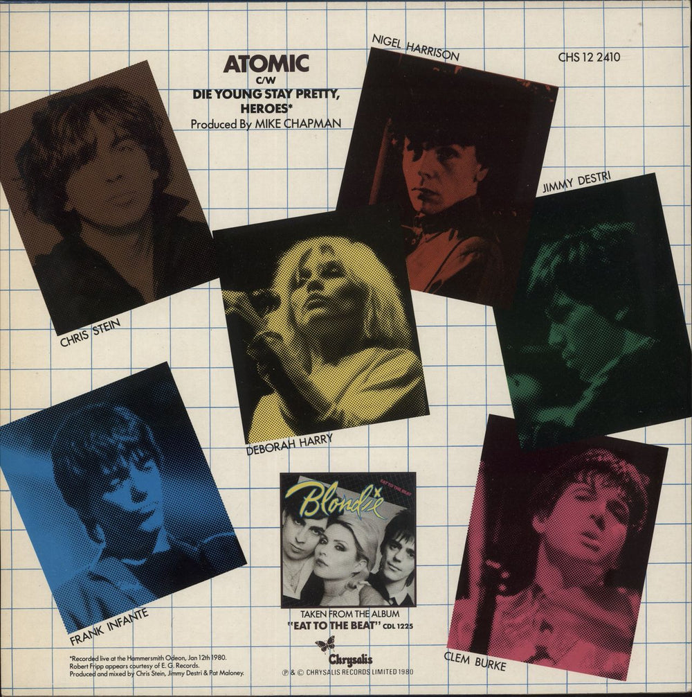 Blondie Atomic UK 12" vinyl single (12 inch record / Maxi-single)