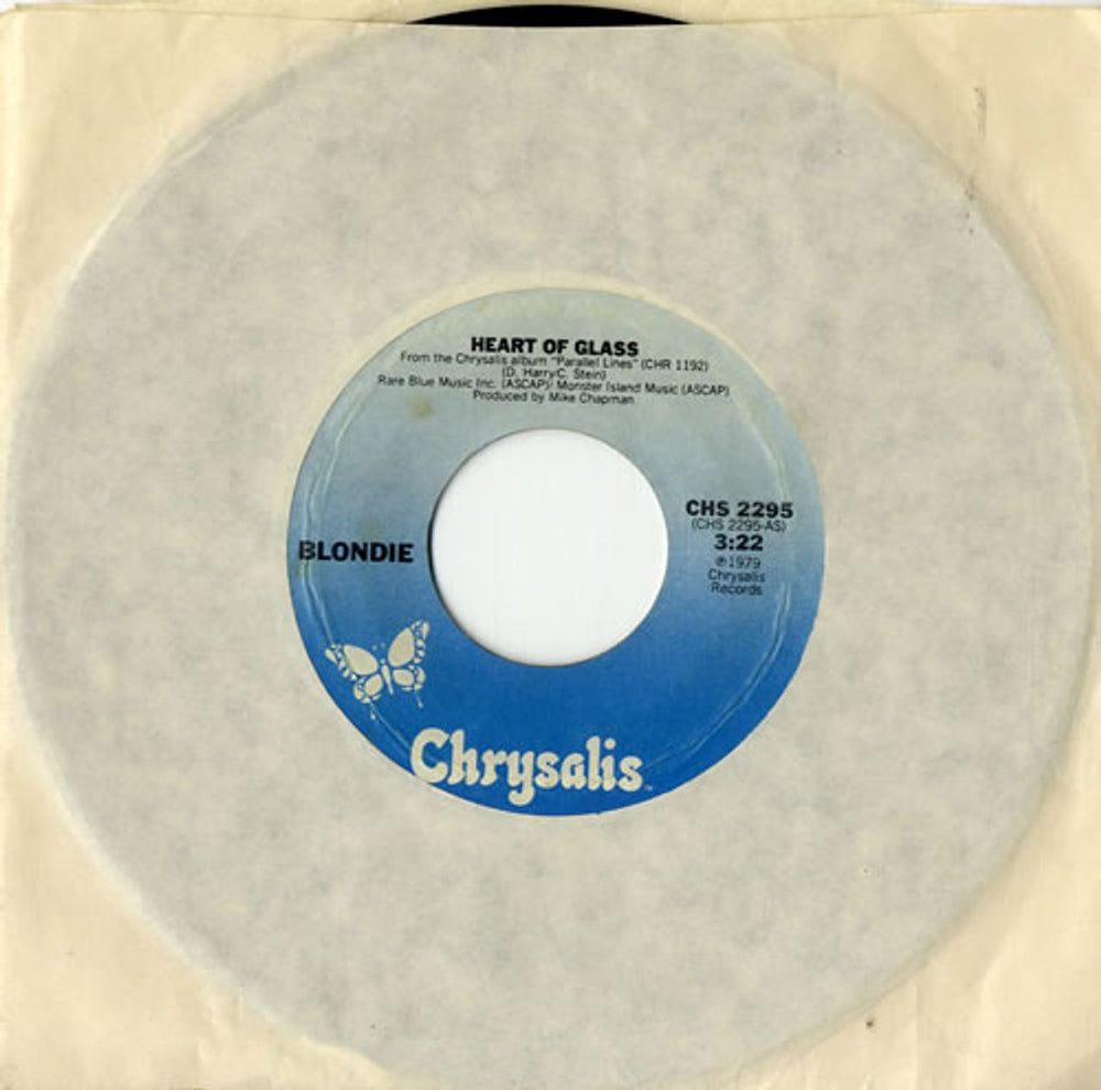 Blondie Heart Of Glass US 7" vinyl single (7 inch record / 45) CHS2295