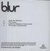 Blur Under The Westway UK Promo CD-R acetate CD-R