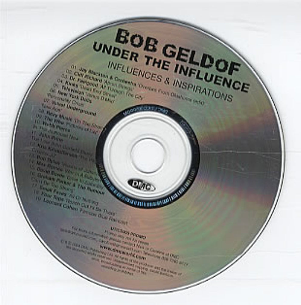 Bob Geldof Under The Influence UK Promo CD album (CDLP) UITCD005