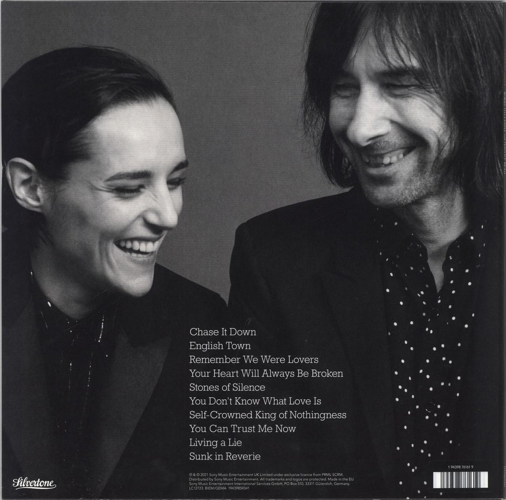 Bobby Gillespie & Jehnny Beth Utopian Ashes UK vinyl LP album (LP record) 194398761619