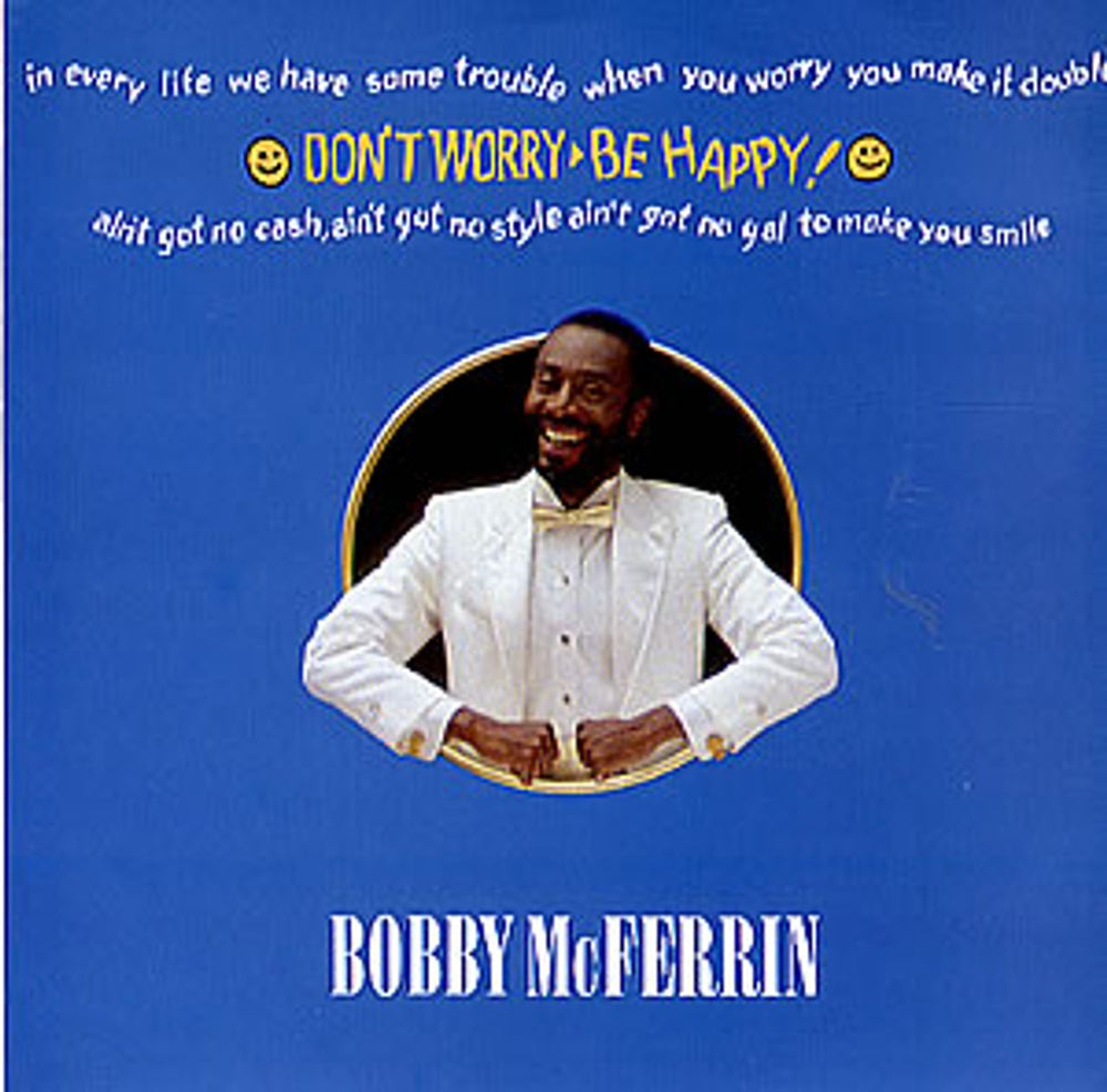 Bobby McFerrin Don't Worry Be Happy UK 7" vinyl single (7 inch record / 45) MT56