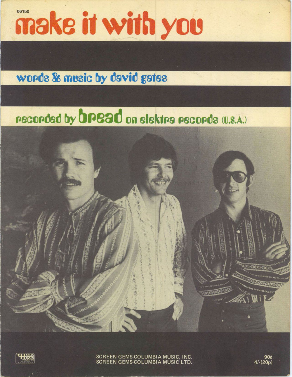 Bread Make It With You US sheet music SHEET MUSIC