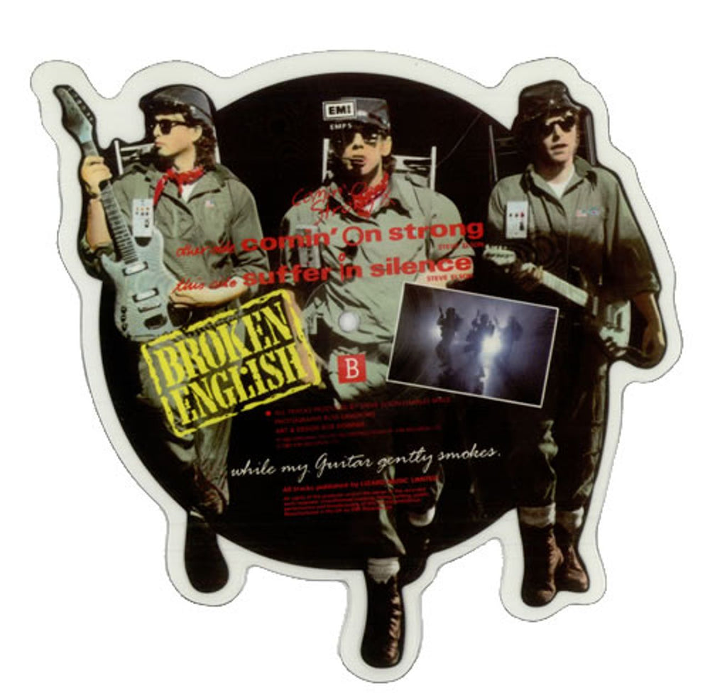 Broken English Comin' On Strong + Plinth UK shaped picture disc (picture disc vinyl record) EMP5