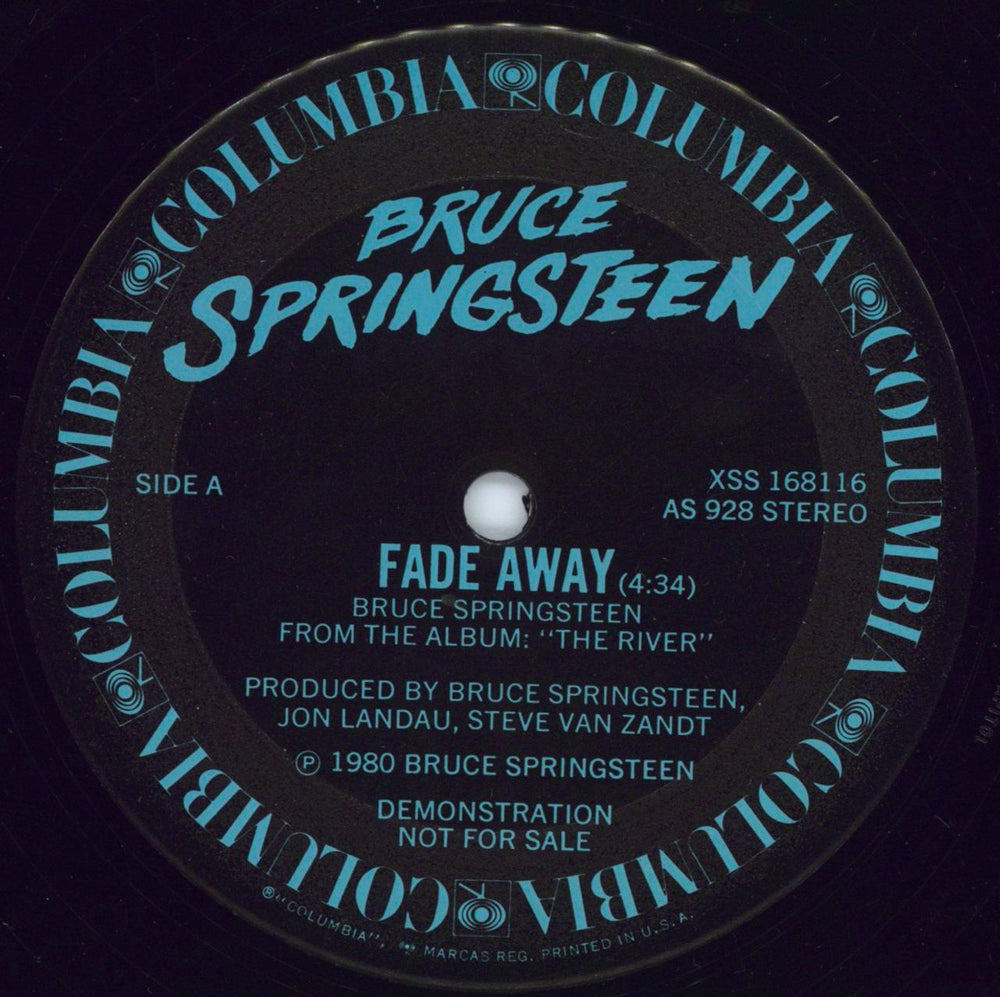 Bruce Springsteen Fade Away - EX US Promo 12" vinyl single (12 inch record / Maxi-single) SPR12FA498406