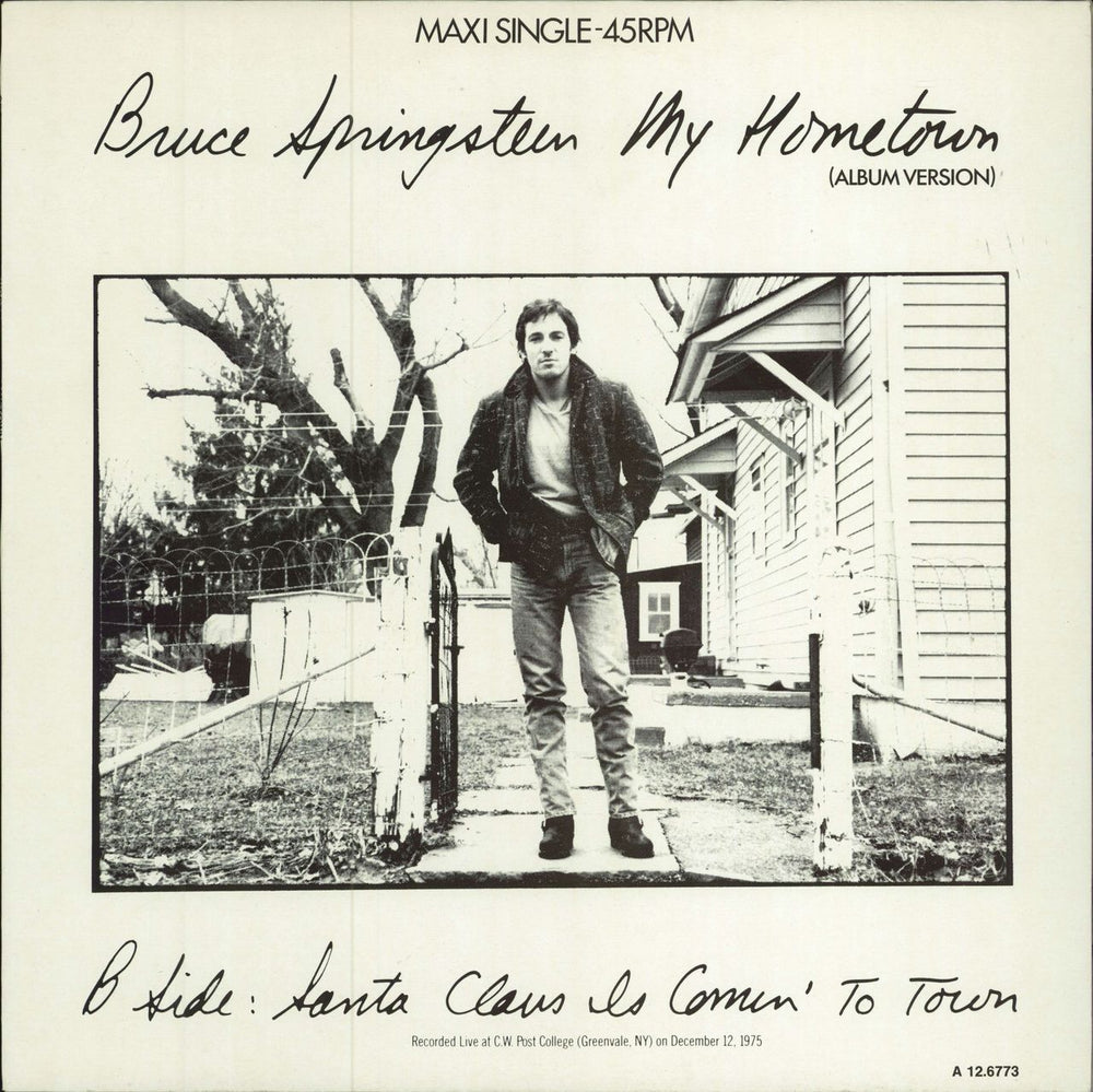 Bruce Springsteen My Hometown Dutch 12" vinyl single (12 inch record / Maxi-single) A12.6773