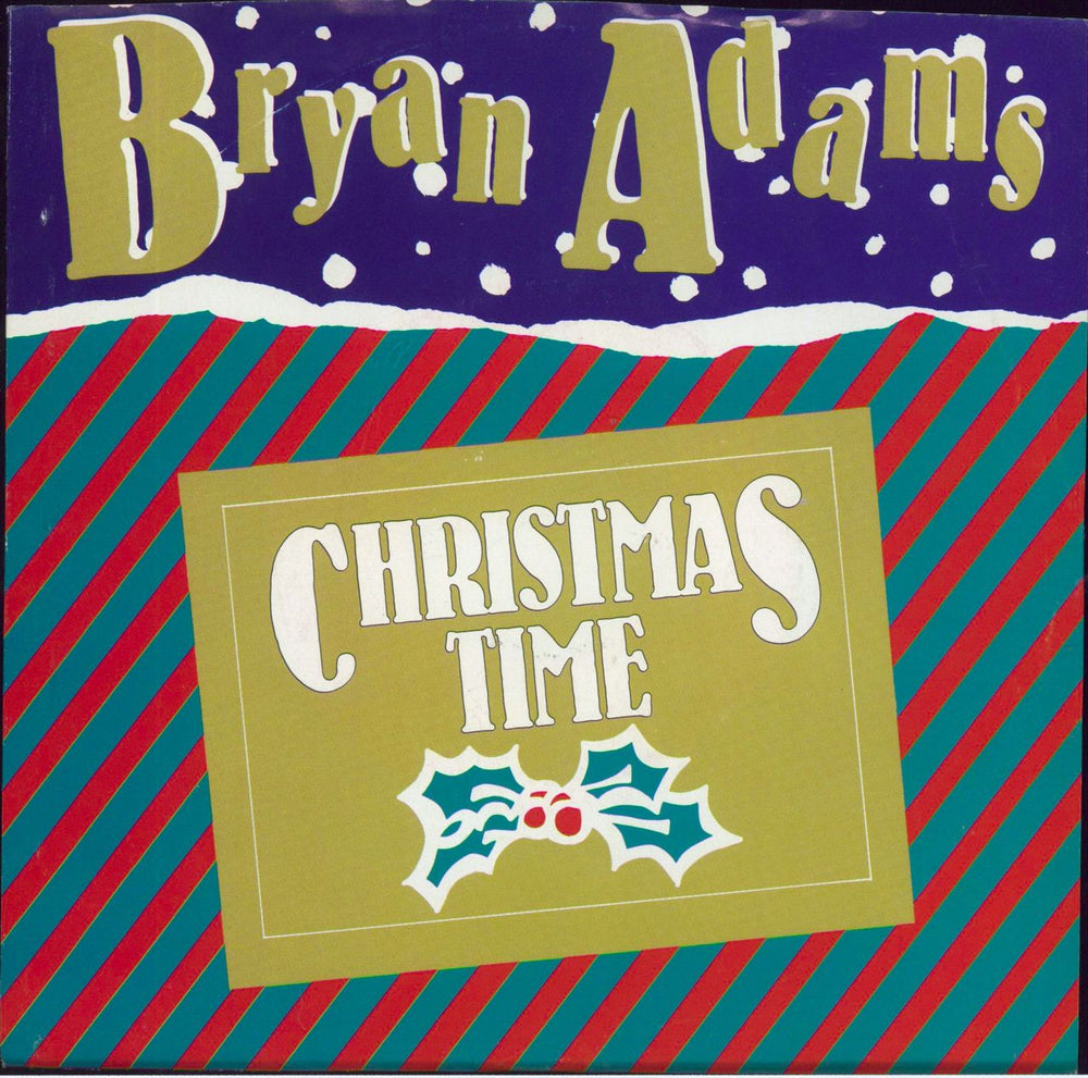 Bryan Adams Christmas Time - Green US 7" vinyl single (7 inch record / 45) AM-8651