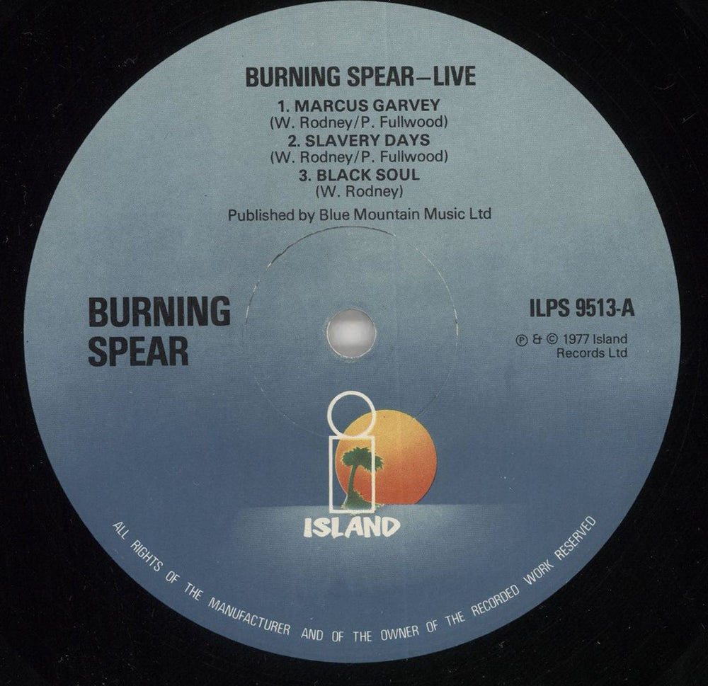 Burning Spear Live UK vinyl LP album (LP record) 8BSLPLI450926