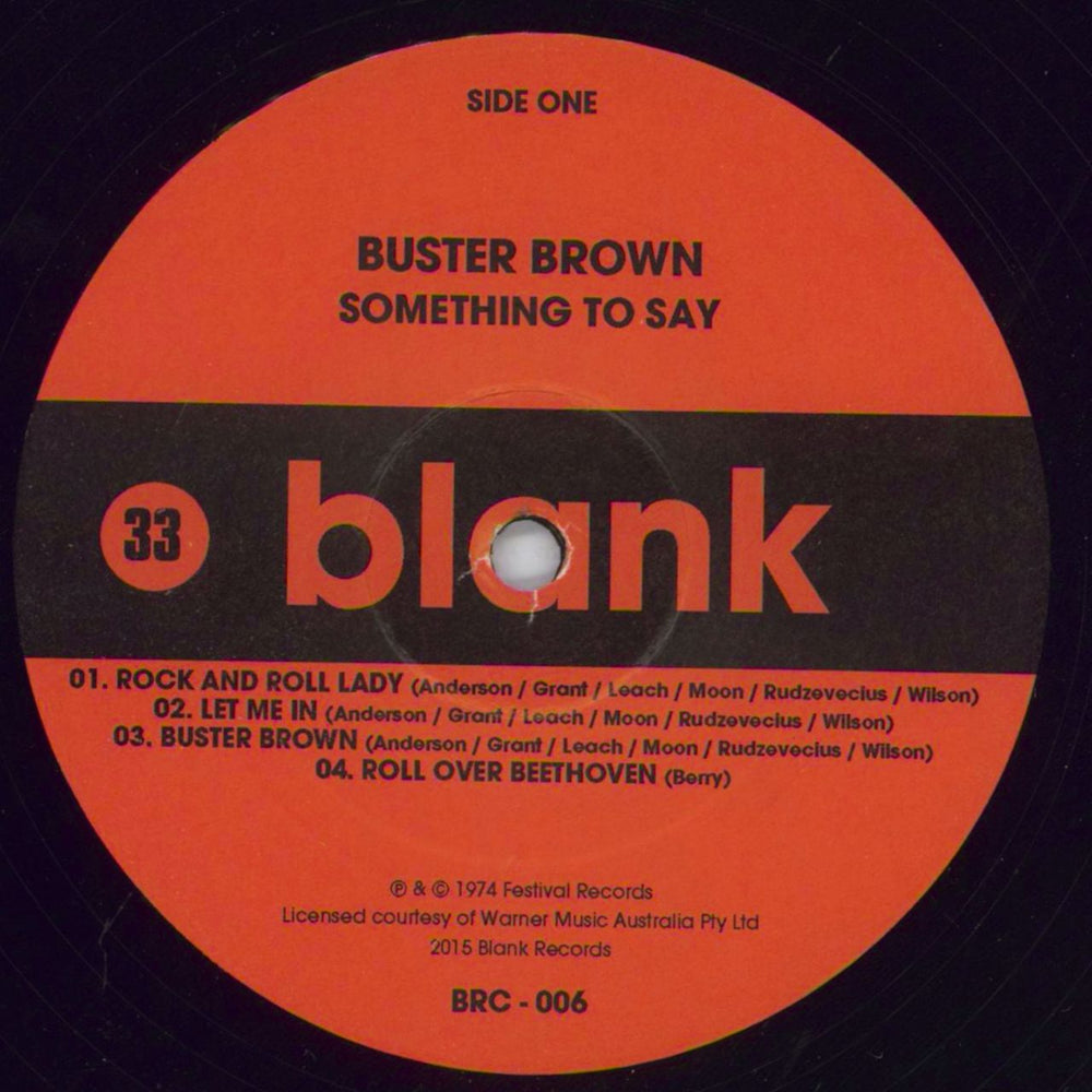 BUSTER BROWN (70S) Something To Say Australian vinyl LP album (LP record) 64XLPSO832250