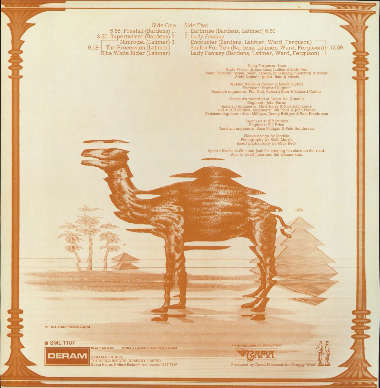Camel Mirage - 1st + Insert - EX UK Vinyl LP — RareVinyl.com
