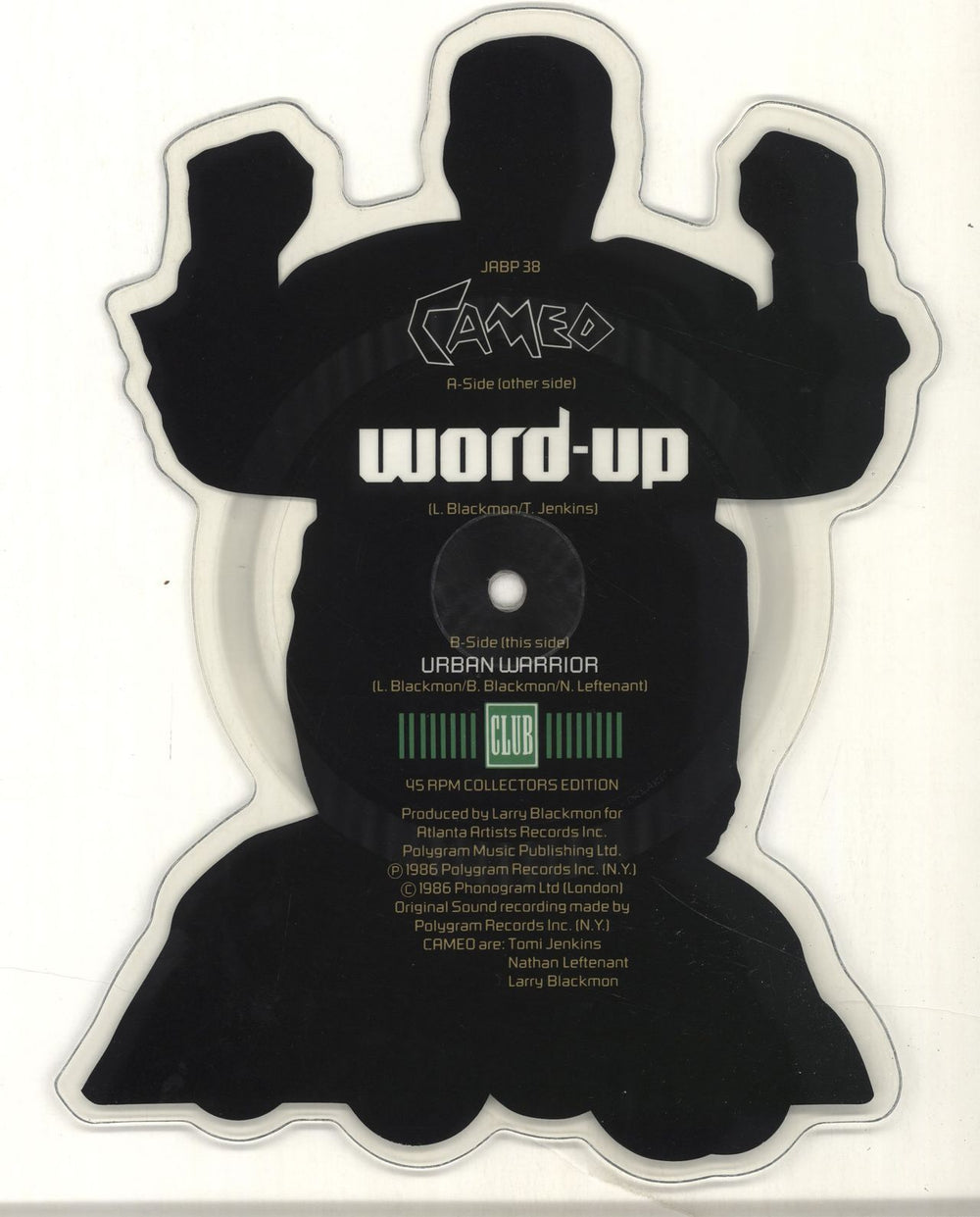 Cameo Word-Up + plinth UK shaped picture disc (picture disc vinyl record) CMOSHWO86403