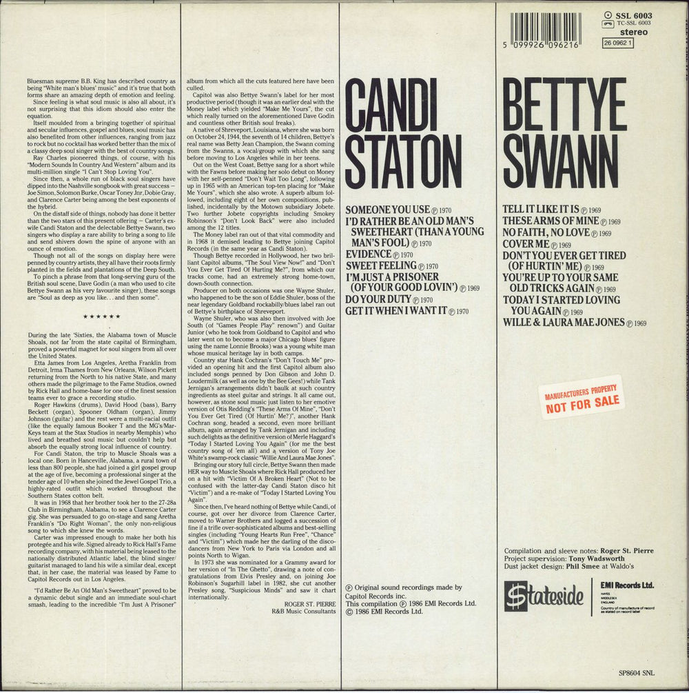 Candi Staton Tell It Like It Is-Promo stickered UK vinyl LP album (LP record) 5099926096216