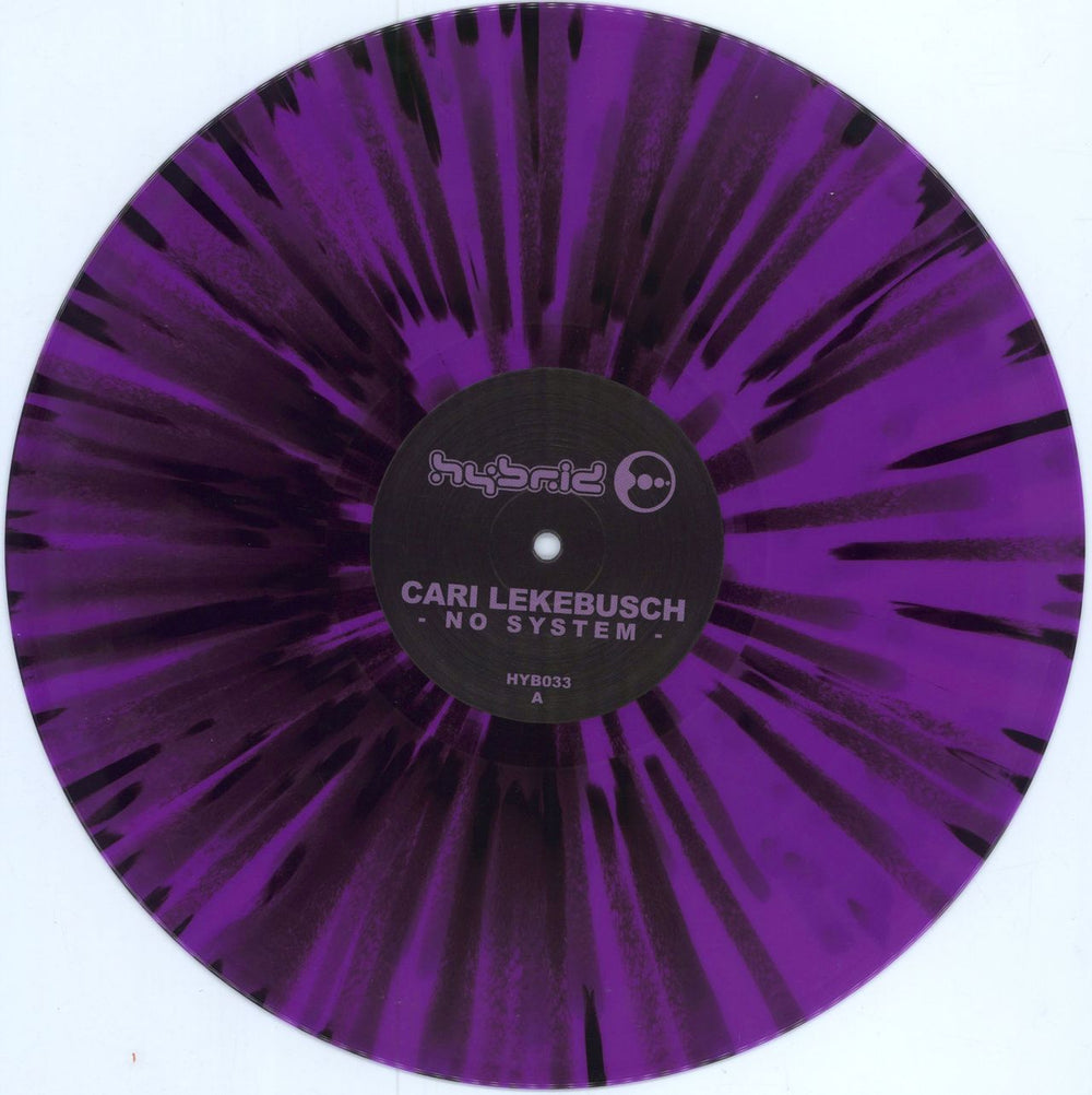 Cari Lekebusch No System - Purple & Black Splatter Vinyl Swedish 12" vinyl single (12 inch record / Maxi-single) HYB033