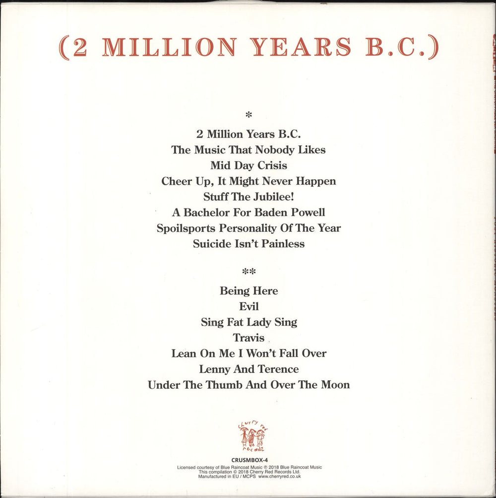 Carter USM Post Historic Monsters UK Promo vinyl LP album (LP record)