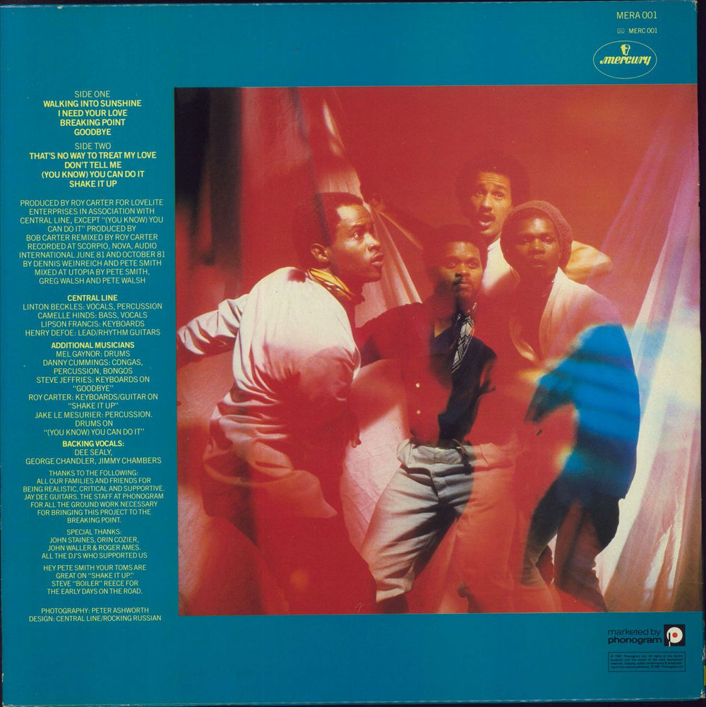 Central Line Breaking Point UK vinyl LP album (LP record)