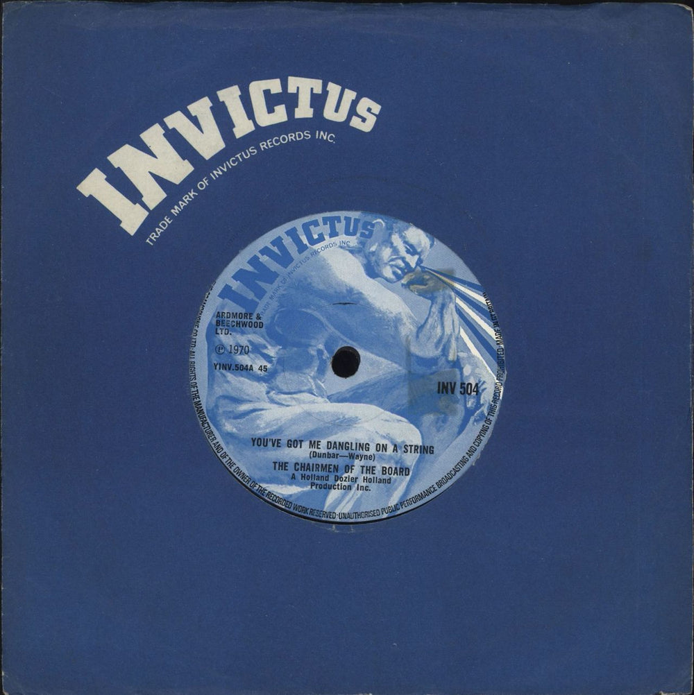 Chairmen Of The Board You've Got Me Dangling On A String - Solid UK 7" vinyl single (7 inch record / 45) INV504