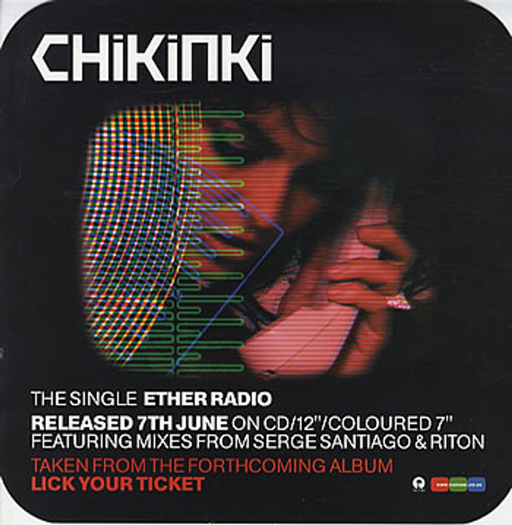 Chikinki Ether Radio UK Promo display PROMOTIONAL DISPLAY FLAT