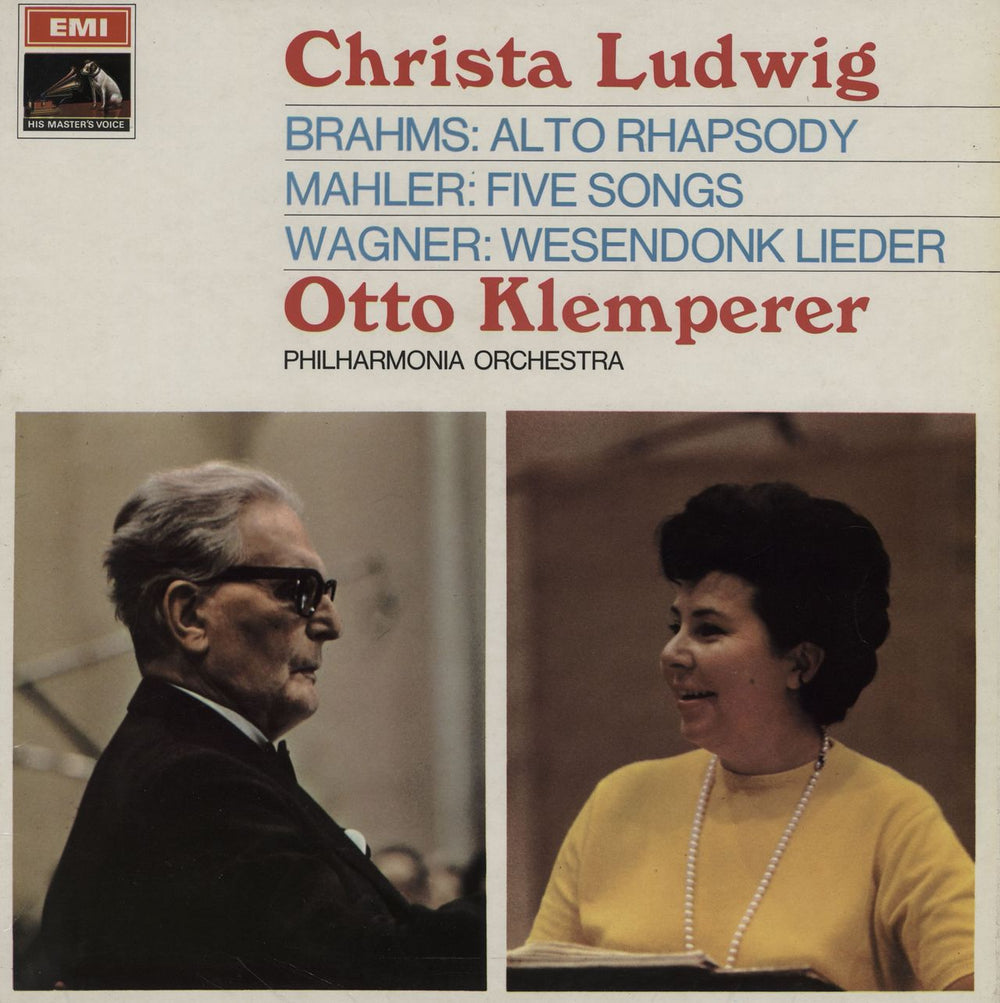 Christa Ludwig Alto Rhapsody / Five Songs / Wesendonck Lieder UK vinyl LP album (LP record) ASD2391