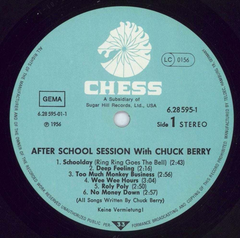 Chuck Berry After School Session / One Dozen UK vinyl LP album (LP record) CHKLPAF817153