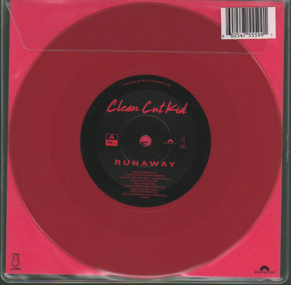 Clean Cut Kid Runaway - Pink Vinyl UK 7" vinyl single (7 inch record / 45) O7F07RU682870