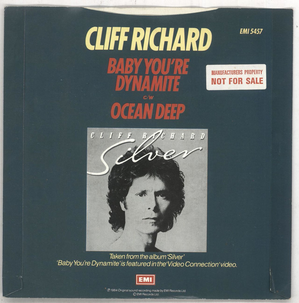 Cliff Richard Baby You're Dynamite - Factory Sample UK Promo 7" vinyl single (7 inch record / 45) RIC07BA739852